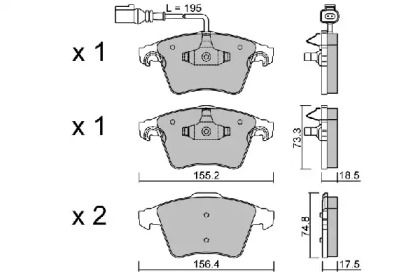 Дисковой тормозной механизм AISIN для VW MULTIVAN V (7HM, 7HN, 7HF, 7EF, 7EM, 7EN) 1.9 TDI